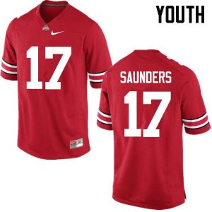 Youth Ohio State Buckeyes #17 C.J. Saunders Red Nike NCAA College Football Jersey May CPE6344DQ